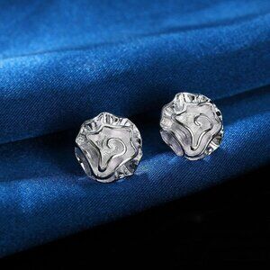 Alisha Cupcake Dreams Abstract Flower Art Sterling Silver Earrings Gift Packaged